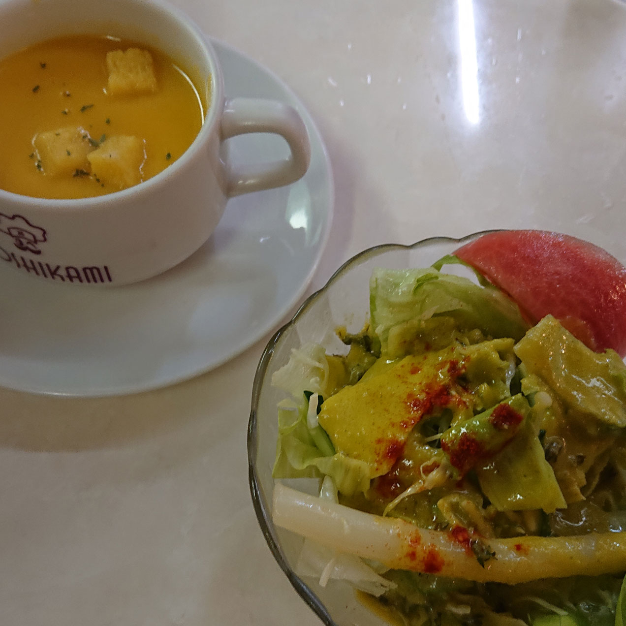 ヨシカミ 浅草店 セット スープ　サラダ